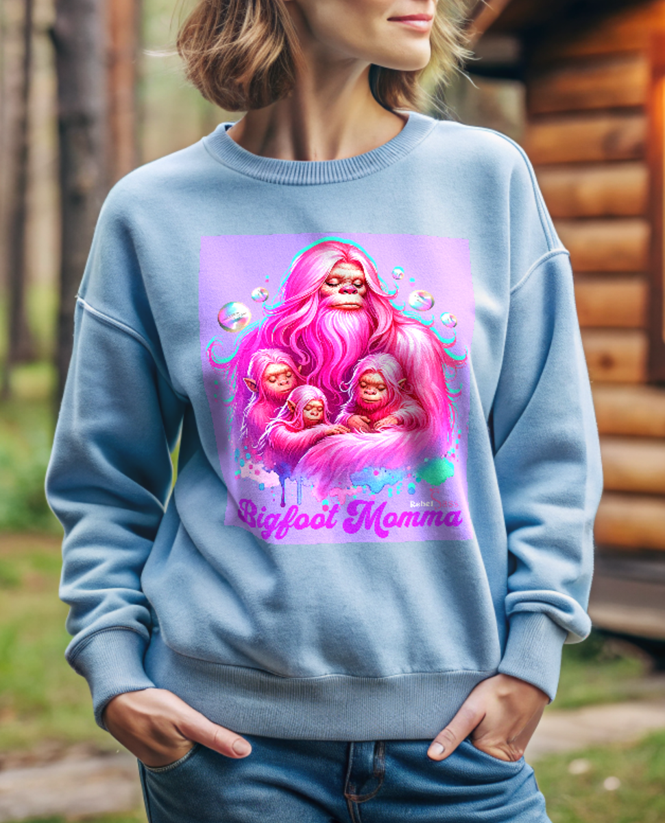 Bigfoot Momma Unisex Garment-Dyed Sweatshirt