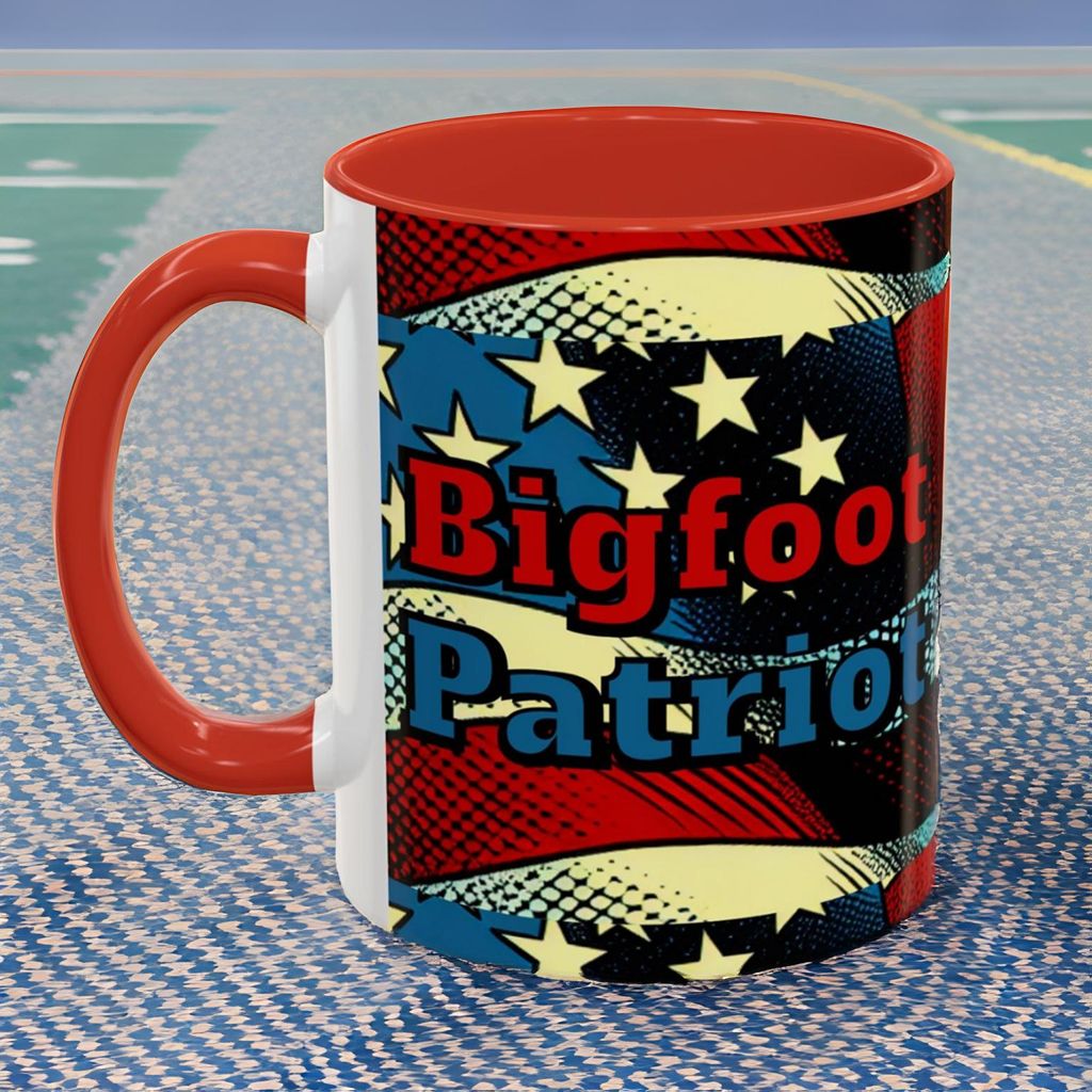 Bigfoot Patriot - Design - Accent Coffee Mug, 11oz