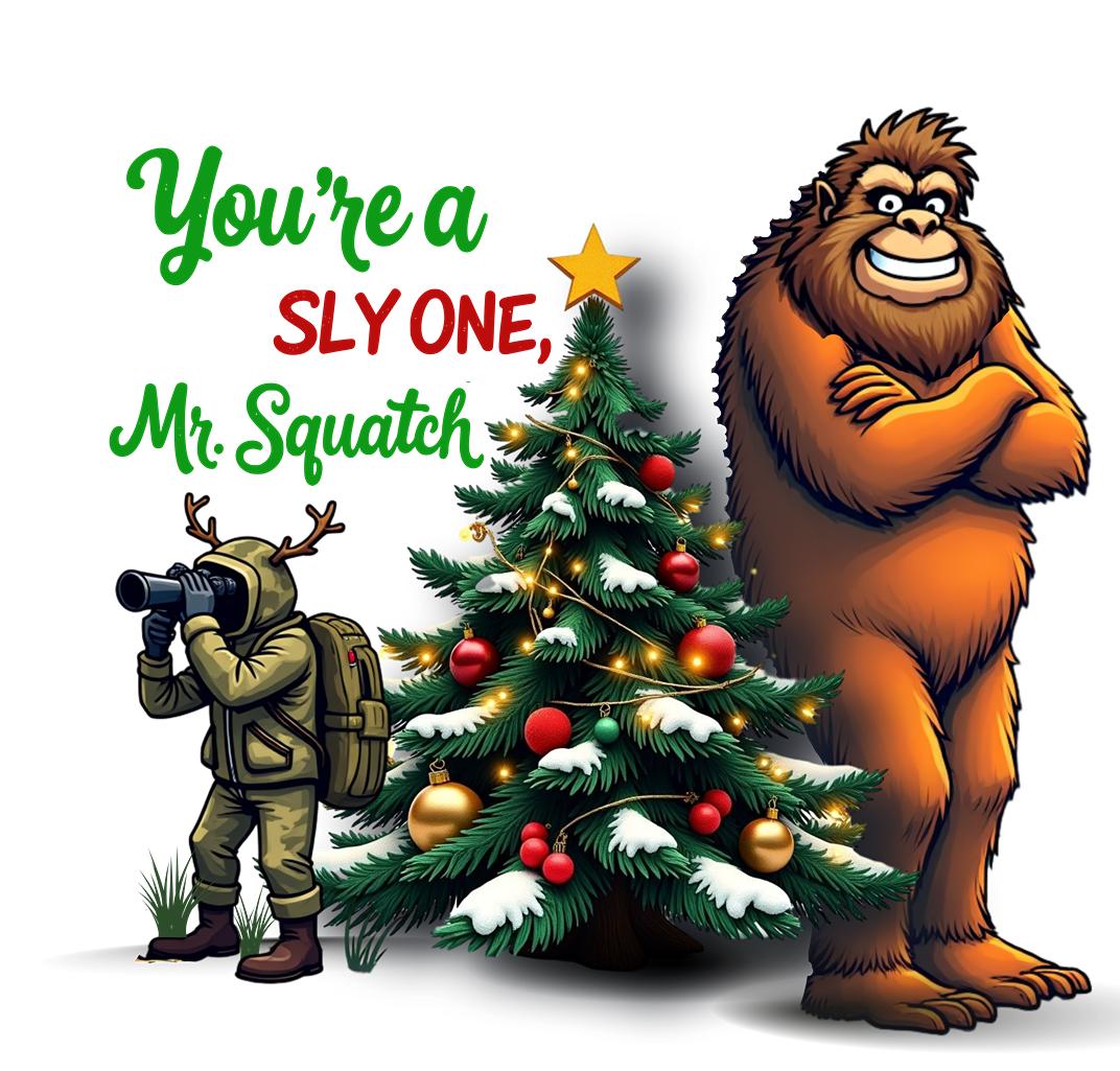 You're A Sly One Mr. Squatch - Funny Bigfoot Christmas Sweatshirt - Unisex Heavy Blend™ Crewneck Sweatshirt