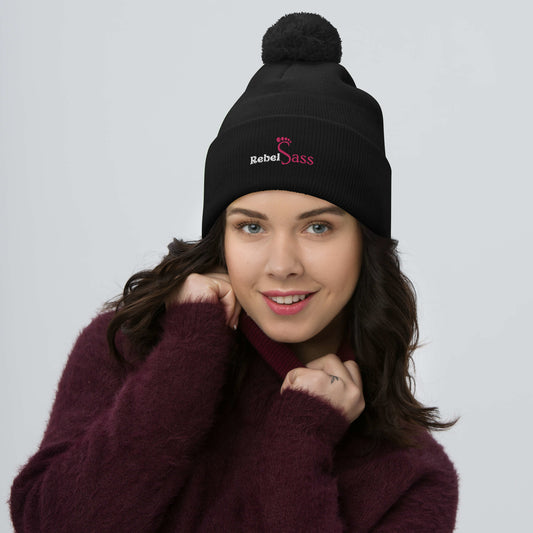 Pom-Pom Beanie- Official Insider Gear-  Rebel Sass Logo